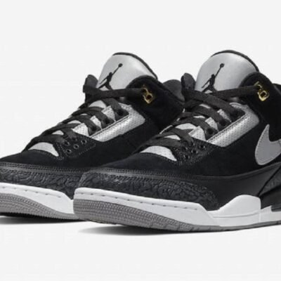 Tenis Nike Air Jordan 3 Retro “Tinker Black Cement Gold” Hombre Originales