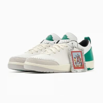 Tenis Air Jordan 2 Retro Low SE Nina Chanel Abney White and Malachite Mujer Originales
