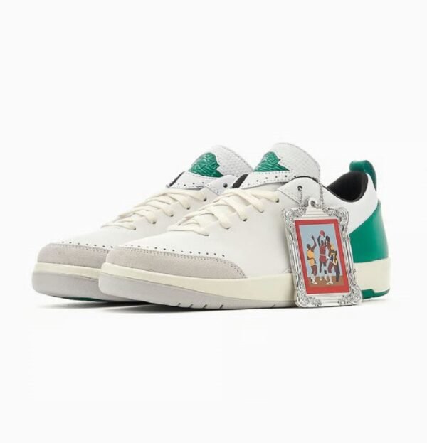Tenis Air Jordan 2 Retro Low SE Nina Chanel Abney White and Malachite Mujer Originales