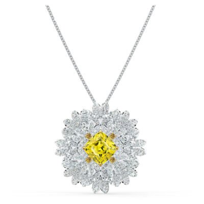 Collar Swarovski Crystal Eternal Flower Brooch Pendant Para Mujer Original