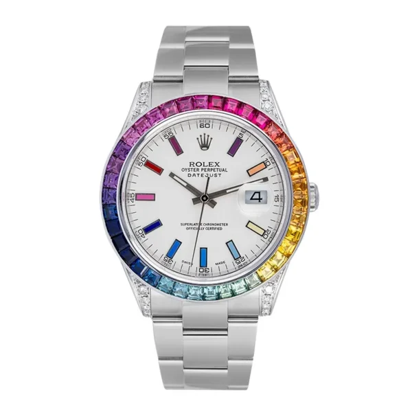 Reloj Rolex Datejust II Custom Rainbow Set 116300 - Image 2