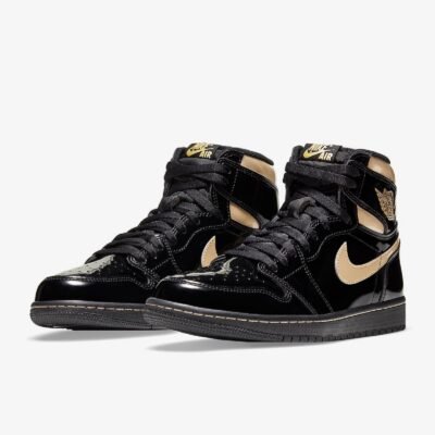 Tenis Nike Air Jordan 1 Retro High Black Metallic Gold Hombre Originales