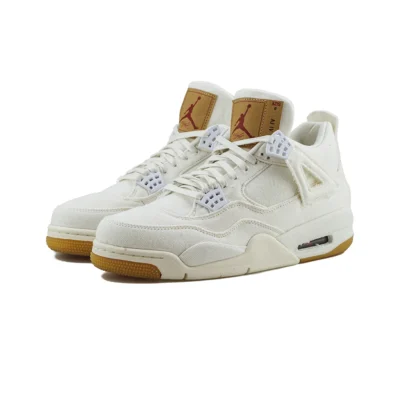 Tenis Nike Air Jordan 4 Retro X The Levi’s White Denim Hombre Originales