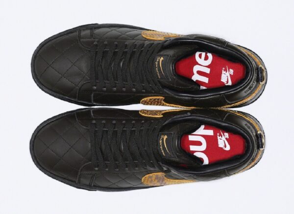 Tenis Nike SB Zoom Blazer Mid QS x Supreme 'Black Snakeskin' Originales - Image 3