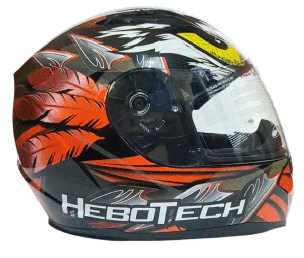 Casco para Moto HeboTech Black/Mohawk Búho