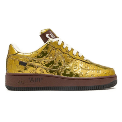 Louis Vuitton Nike Air Force 1 Low By Virgil Abloh Metallic Gold