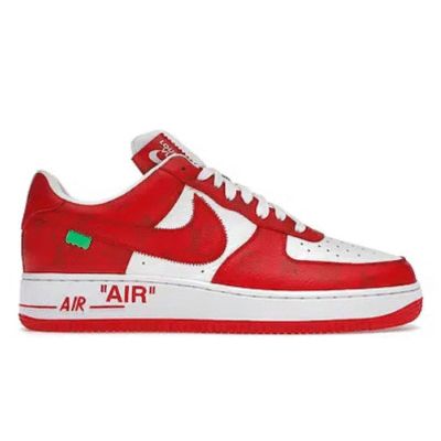 Louis Vuitton Nike Air Force 1 Low By Virgil Abloh White Red