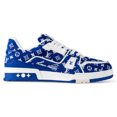 Louis Vuitton Trainer Blue Monogram Textile