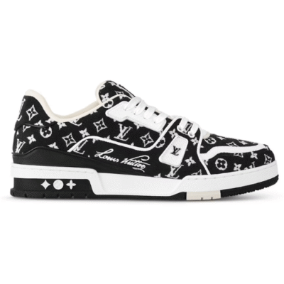 Louis Vuitton Trainer Black Monogram Textile