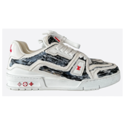 Louis Vuitton Trainer Colored In White Black