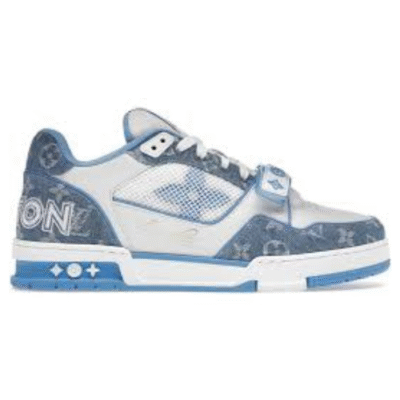 Louis Vuitton LV Trainer Blue Bleached Monogram Denim