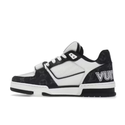 Louis Vuitton LV TrainerVelcro Strap Monogram Denim Black White