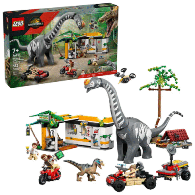 Juguete construible LEGO 76973 Jurassic World Raptor & Titanosaurus Tracking Mission